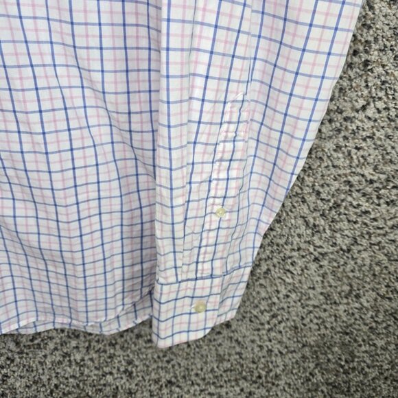 J Crew Shirt Mens Medium Pink Blue Button Down Long Sleeve Collared Casual - Picture 6 of 7